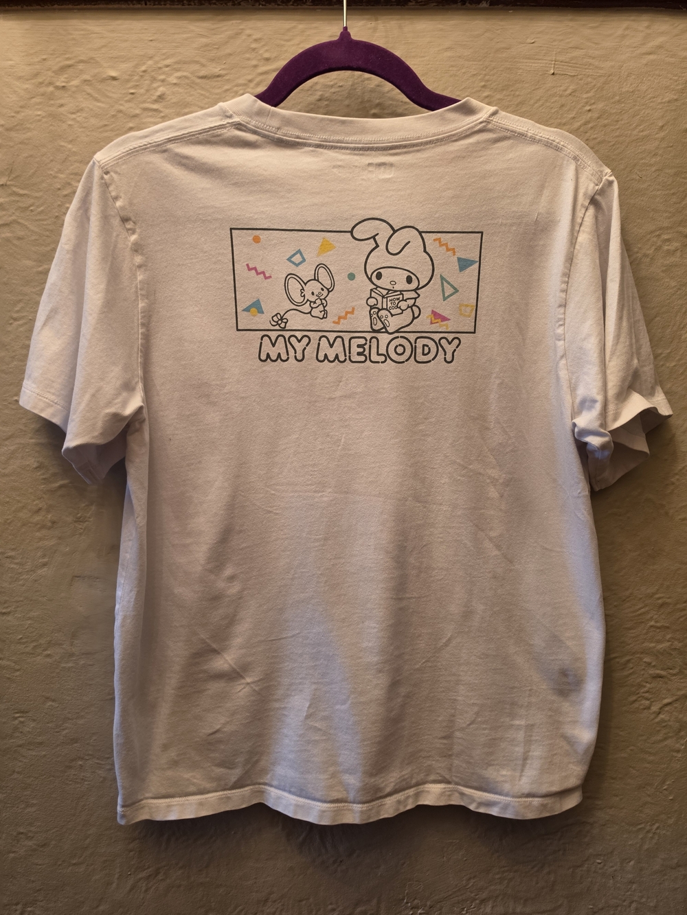 Sanrio My Melody UT Double Sided Graphic Tee Cotton Embroidered Kawaii Shirt